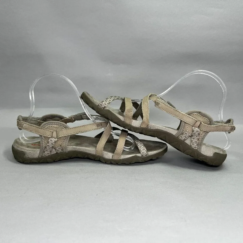 Merrell Terran Lattice II Sandal Women 10 Tan‎ Athletic Outdoor Hiking Flip Flop